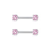 1 Pair Nipple Rings & Studs Hip-Hop Shiny Heart Shape Flower Butterfly 316L Stainless Steel  Copper Inlay Zircon Nipple Rings & Studs