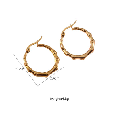1 Pair Simple Style Classic Style Commute Geometric Heart Shape Strawberry Hollow Out 304 Stainless Steel Imitation Gold  Earrings Ear Studs