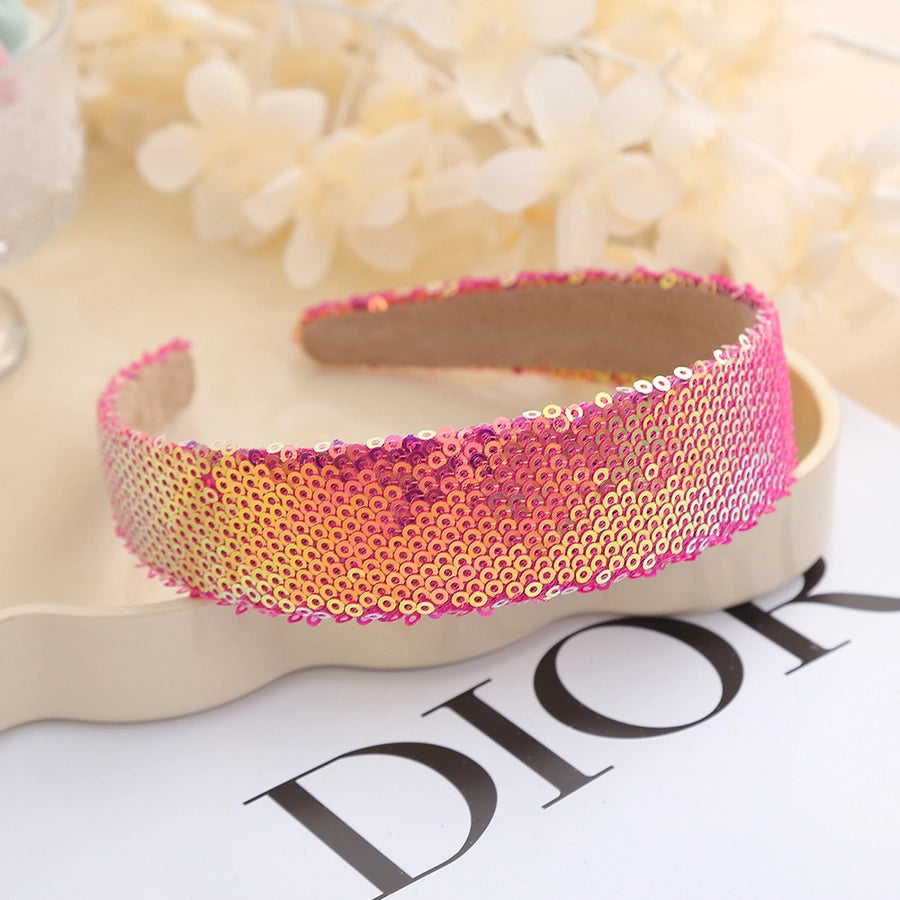 Women's Lady Solid Color Plastic Resin Stoving Varnish Hair Band