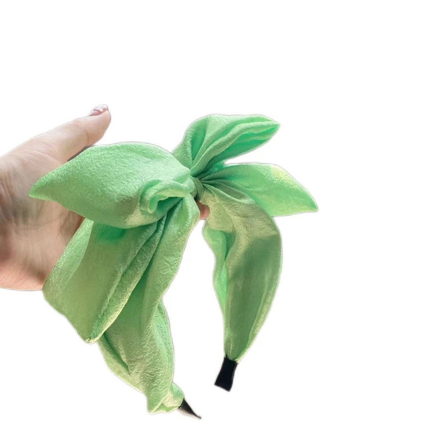 fashion bow knot gauze pleated hair band 1 piece