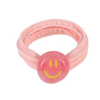 Kid'S Cute Smile Face Plastic rubber band Hair Tie