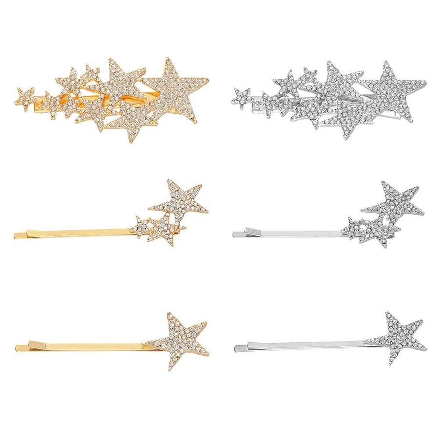 alloy diamond five-pointed star hairpin flash diamond star hairpin nhhn155499