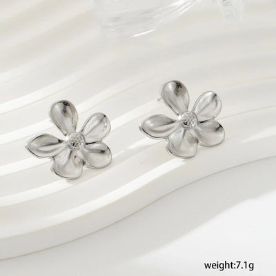 1 Pair Exaggerated Simple Style Oversized Flower Butterfly 304 Stainless Steel Ear Studs