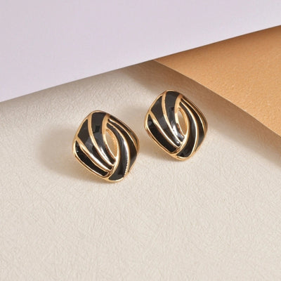 1 Pair Casual Vintage Style Simple Style Geometric 304 Stainless Steel 18K Gold Plated Ear Studs