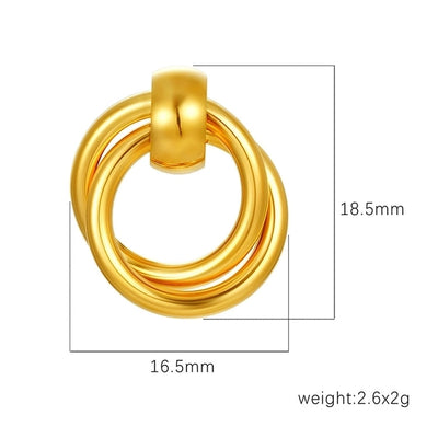 1 Pair Simple Style Geometric 304 Stainless Steel Ear Studs