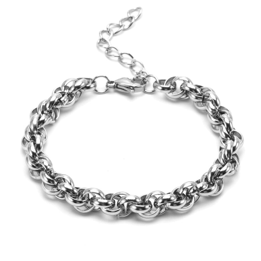 Jewelry Elegant Classic Style Geometric Titanium Steel Rhinestones 18K Gold Plated Inlay Jewelry Set