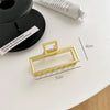 retro geometric alloy plating hair claws