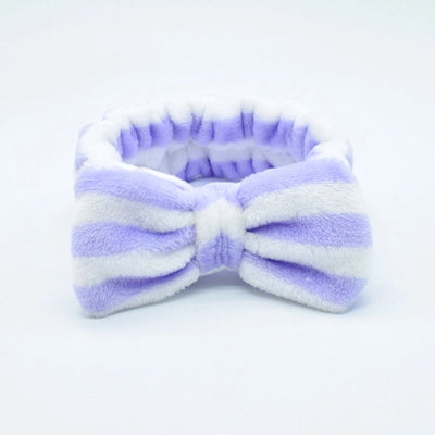 fashion stripe polka dots flannel bowknot hair band 1 piece