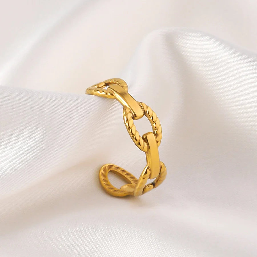 Jewelry Elegant Geometric Titanium Steel Open Rings