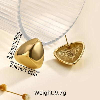 1 Pair Casual Romantic Solid Color Geometric 304 Stainless Steel Ear Studs