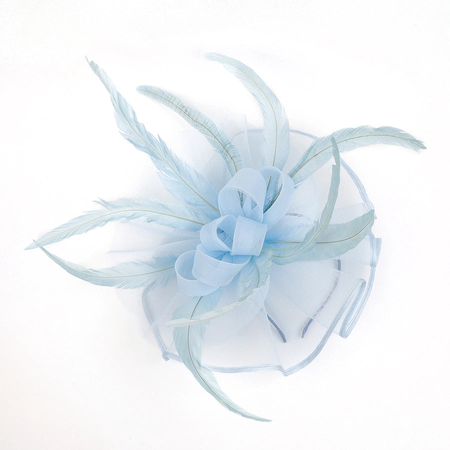 boutique mesh head flower feather accessories top hat hairpin bridal