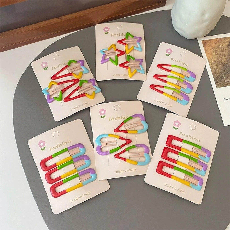 Women's Cute Solid Color Alloy Hair Clip