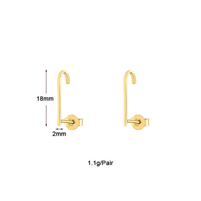 1 Pair Simple Style Geometric Inlay Copper Zircon Gold Plated Ear Studs