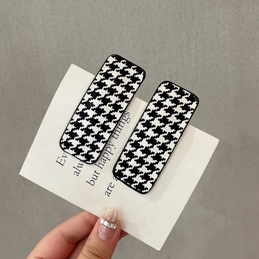 new word clip flashing diamond checkerboard pattern hairpin hair accessories