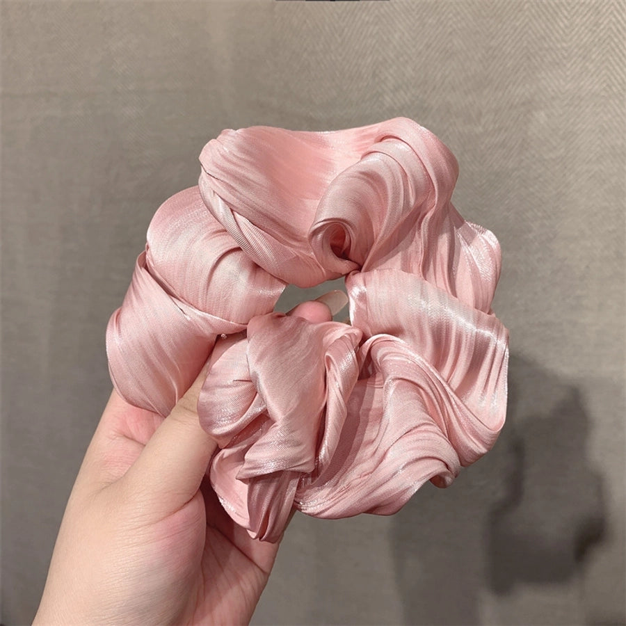 simple style solid color cloth hair tie