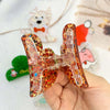 Christmas Cute Simple Style Women's Animal Santa Claus Heart Shape Arylic Hair Claws