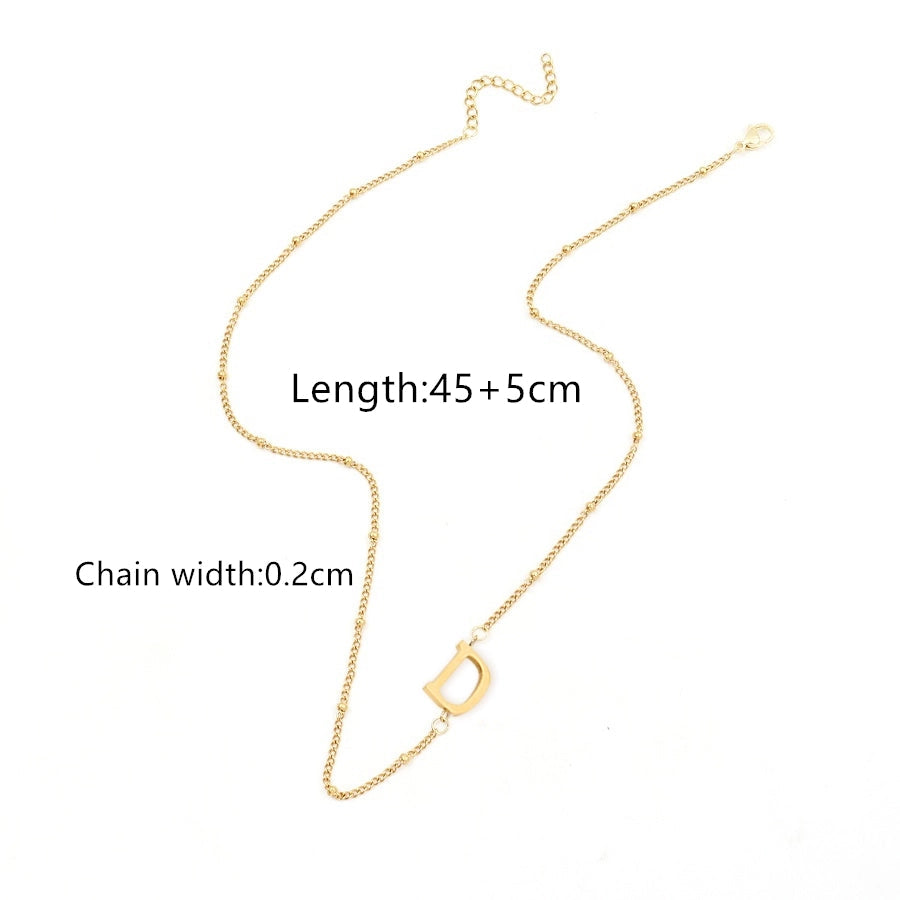 Jewelry Simple Style Classic Style Letter 201 Stainless Steel 304 Stainless Steel Pendant Necklace
