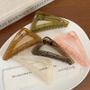 Women's Sweet Korean Style Triangle Plastic Handmade Hair Claws