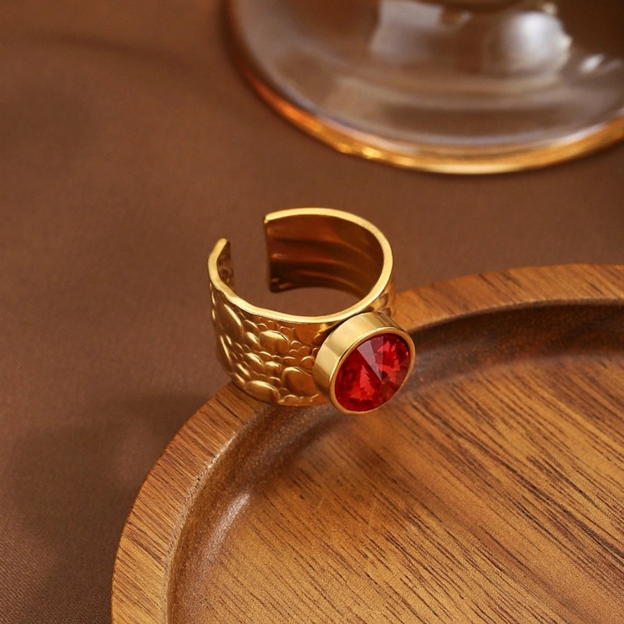 Jewelry Vintage Style Simple Style Geometric 304 Stainless Steel Wide Band Rings Open Rings