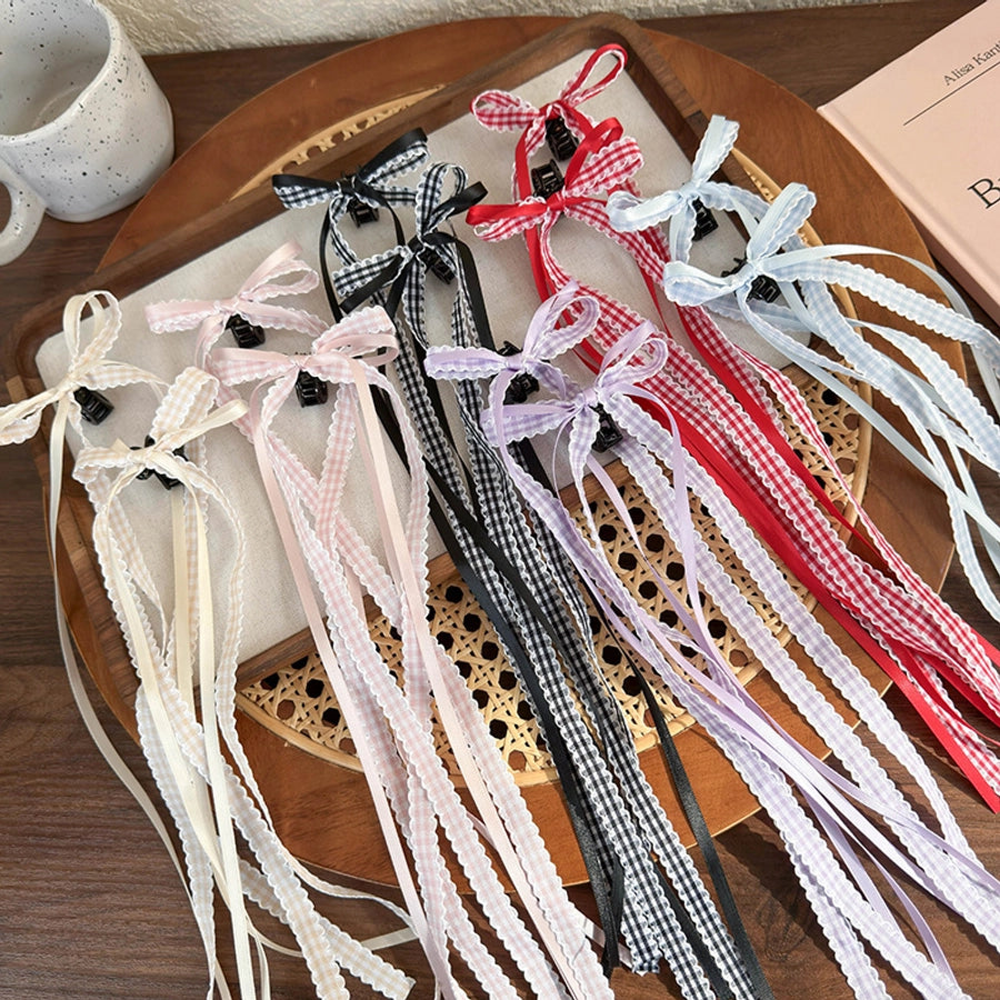 Women's Cute Lady Sweet Bow Knot Cloth Hair Clip