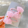 simple style bow knot cloth hair clip