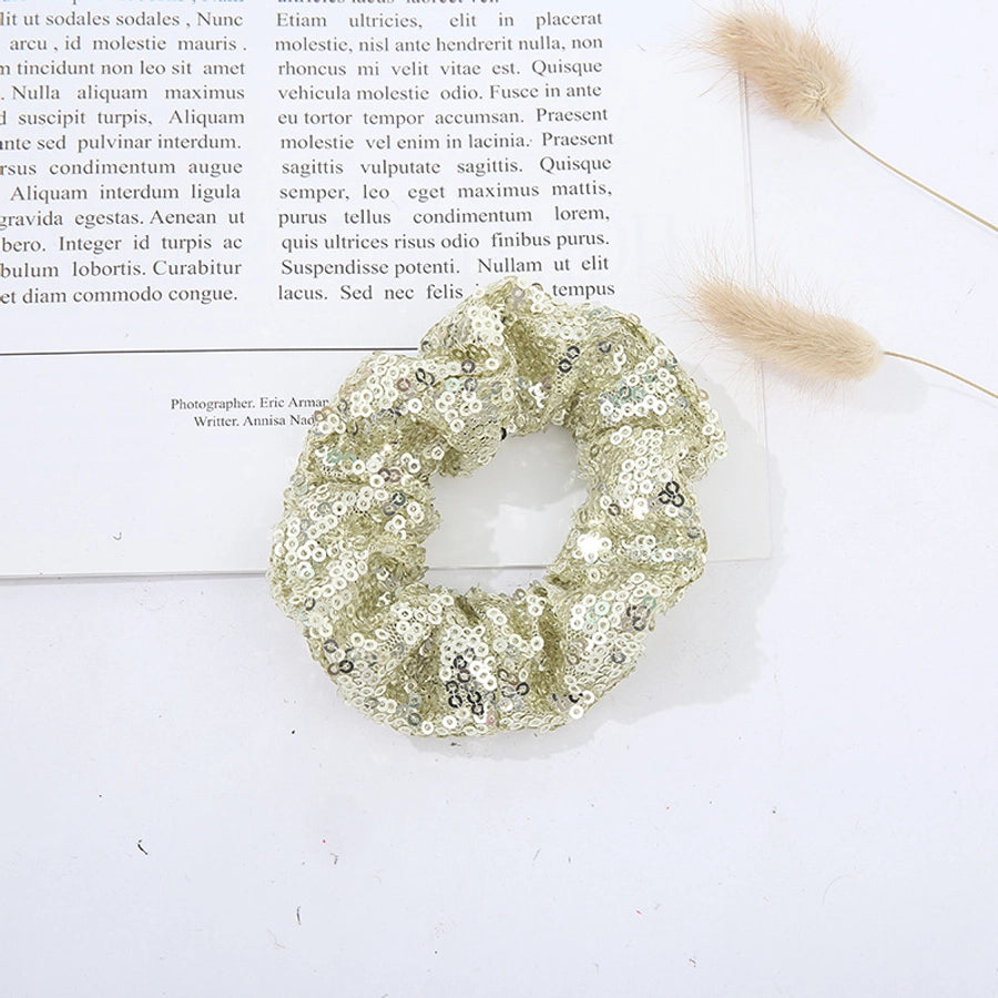 popular sequin hair ring double-sided sequin plate hair ponytail rubber band fashion ladies mesh hair ring hair accessories