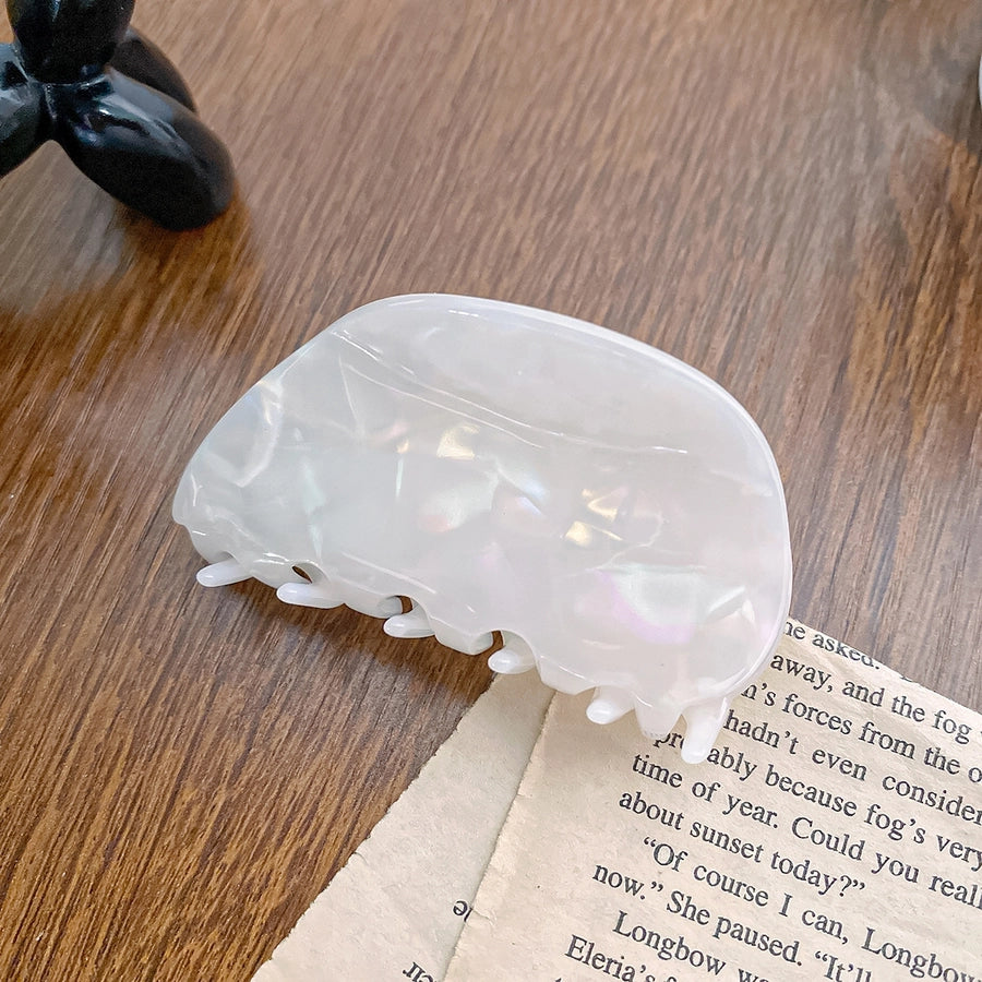 cute color block acetic acid sheets printing hair claws