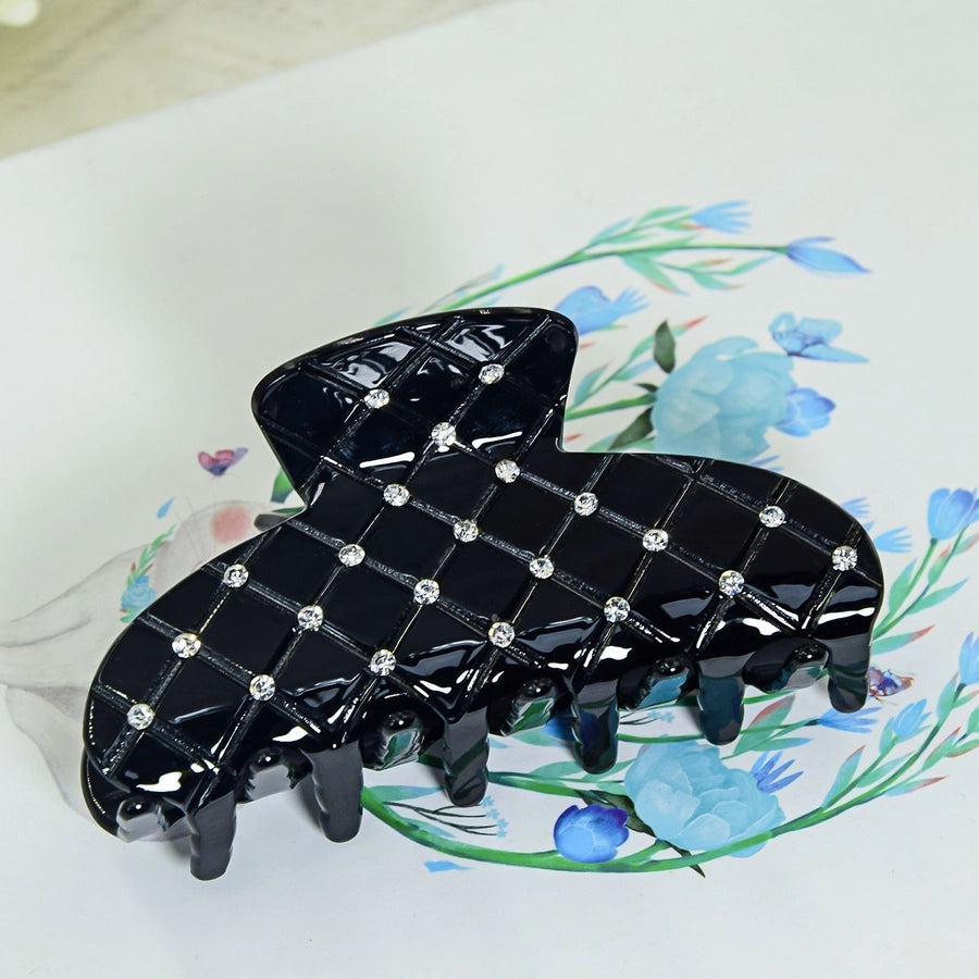 fashion solid color arylic plating hair claws 1 piece