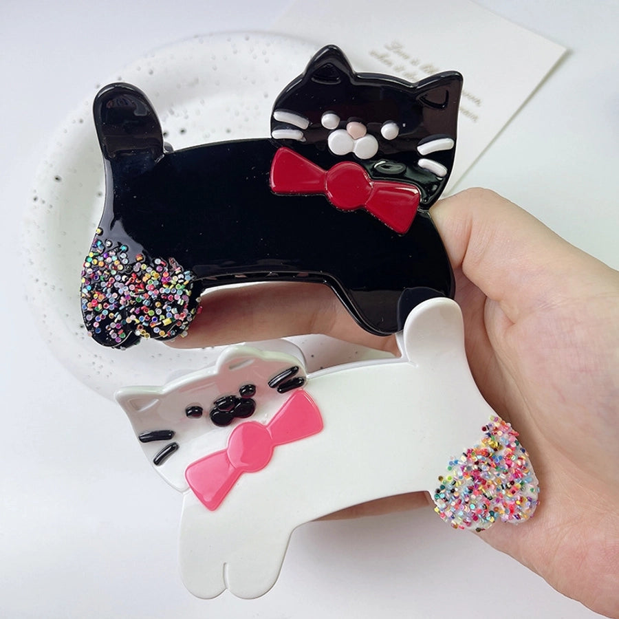 Women's Simple Style Cat Acetic acid sheets Handmade Hair Claws