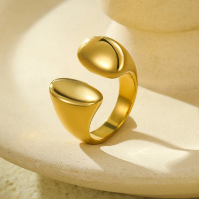 Jewelry Elegant Geometric 304 Stainless Steel Plating Open Rings