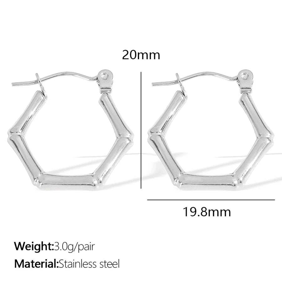 Jewelry IG Style Elegant Simple Style Geometric 304 Stainless Steel 18K Gold Plated Polishing Rings Earrings