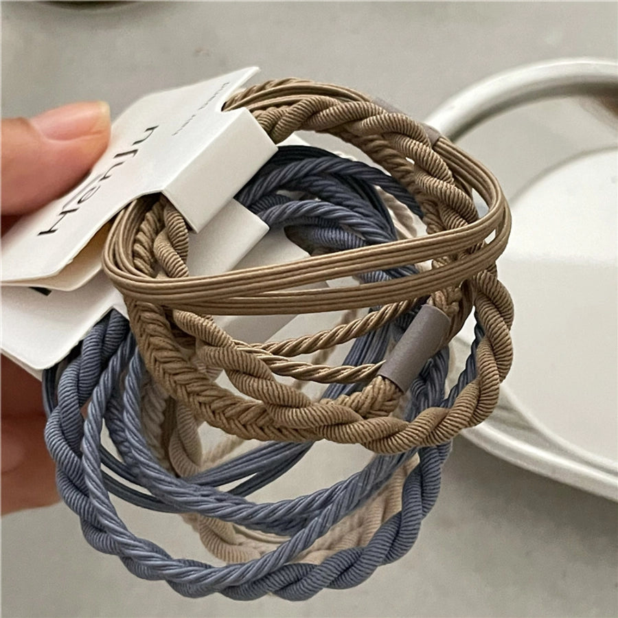 simple style solid color cloth hair tie 1 set