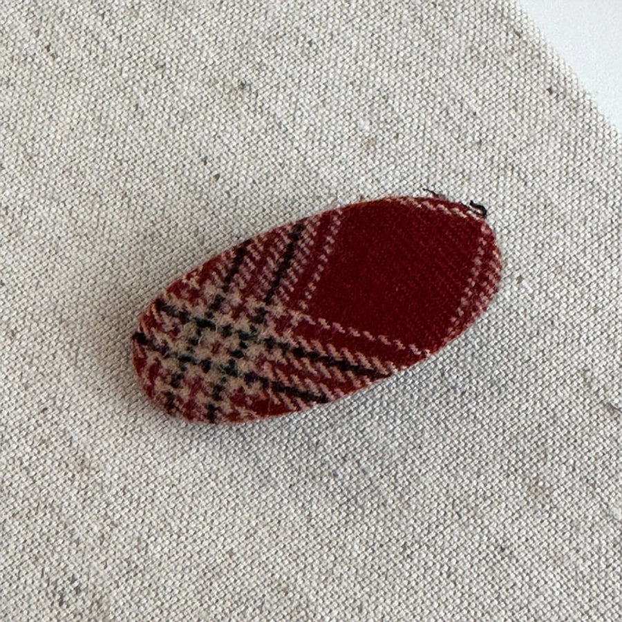 Women's IG Style Korean Style Plaid Cloth Hair Clip