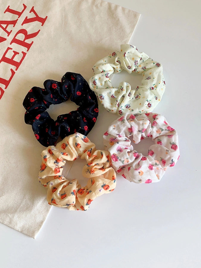 Women's Sweet Simple Style Ditsy Floral Solid Color Cloth Hair Tie