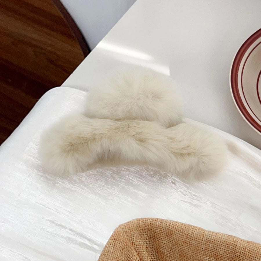 Women's Simple Style Solid Color rabbit fur Hair Claws