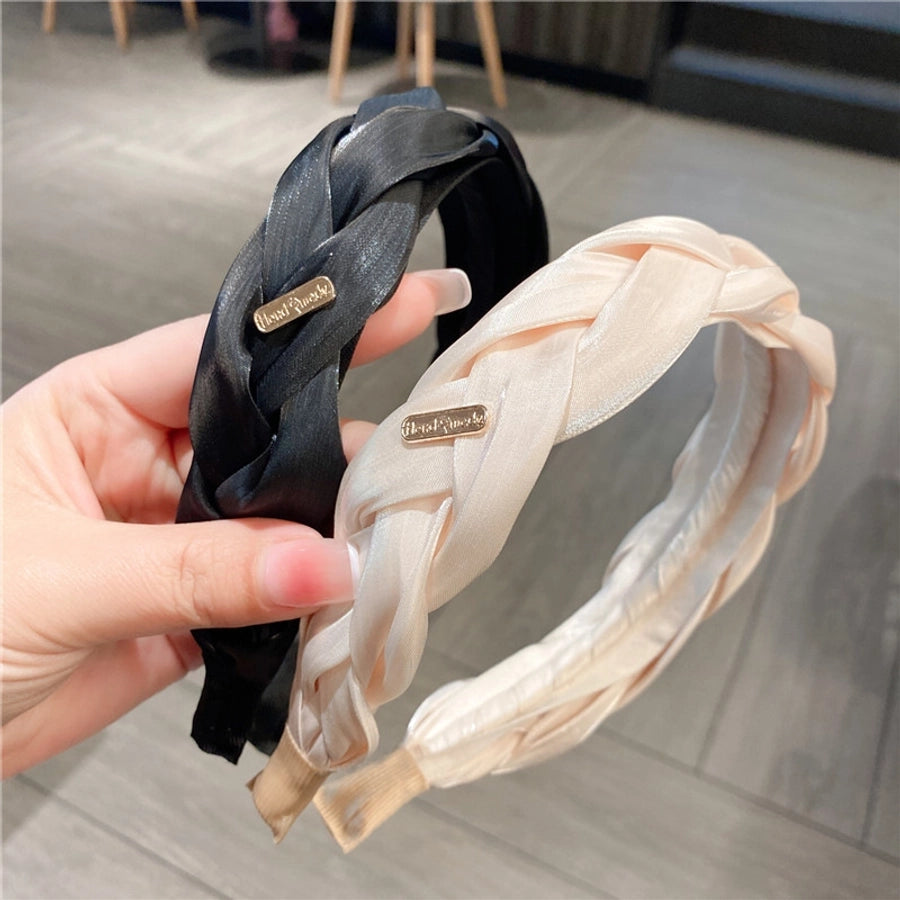 simple style solid color cloth hair band