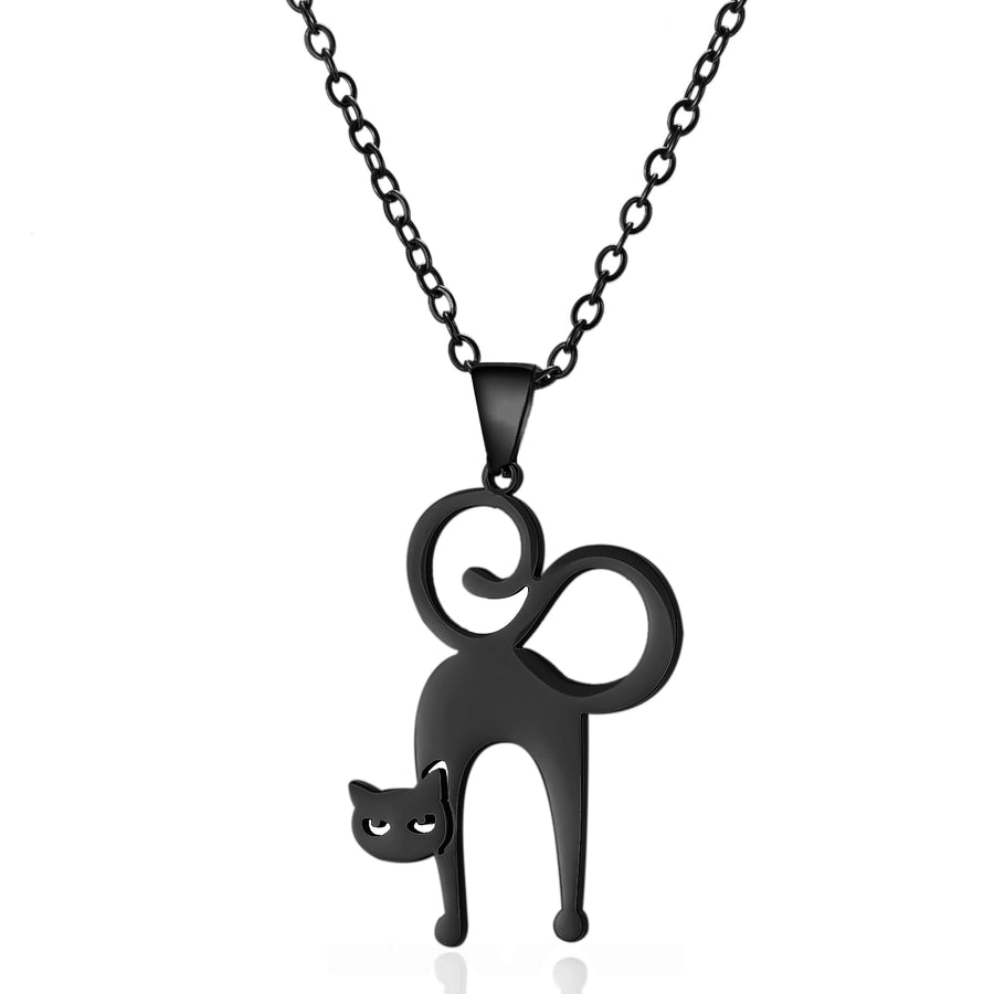 Jewelry Funny Pumpkin ghost Spider 201 Stainless Steel Asymmetrical Hollow Out Pendant Necklace