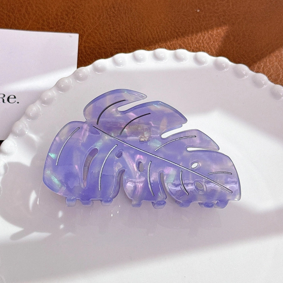 Women's Basic Simple Style Leaves Acetic acid sheets Hair Claws