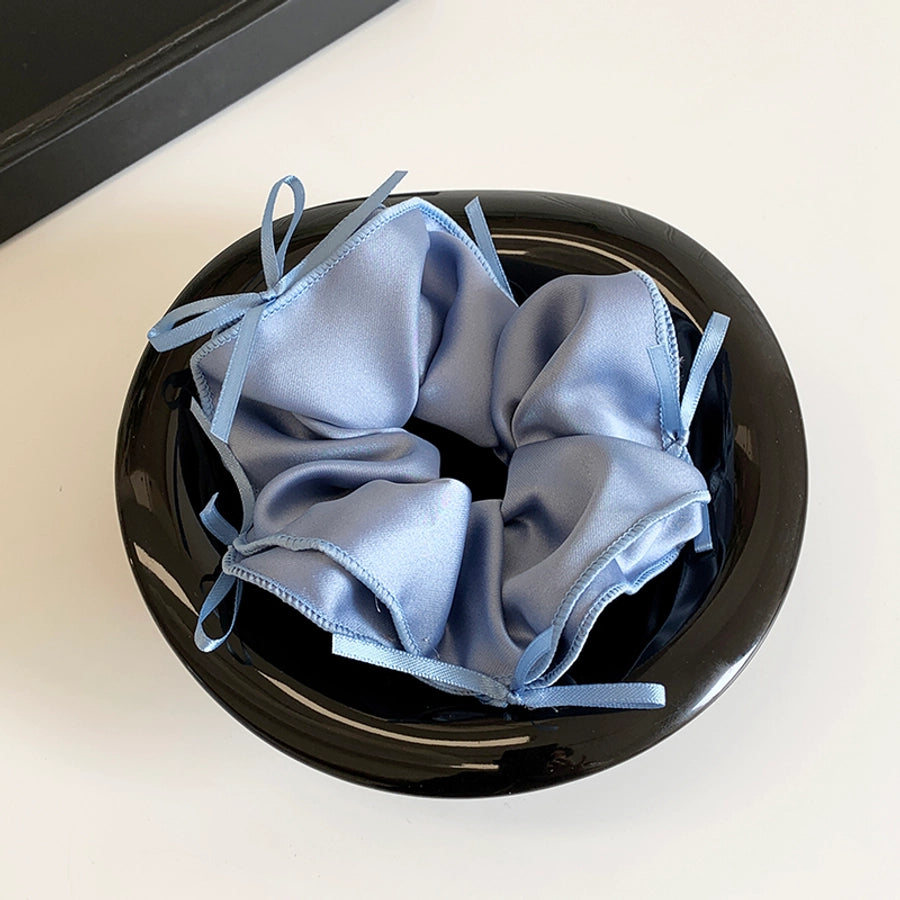 Women's Sweet Solid Color Cloth Hair Tie