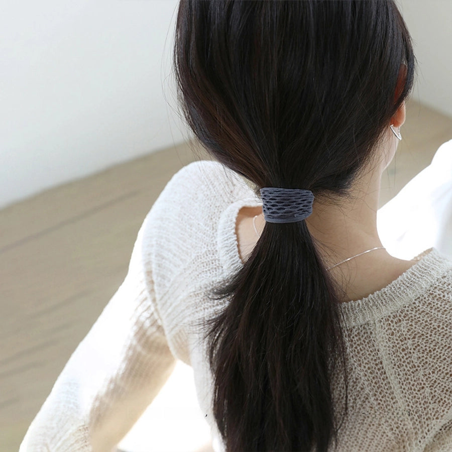 Korean style wide hair rope female Four Seasons adult ponytail leather cover headband simple temperament hair band high elastic durable rubber band