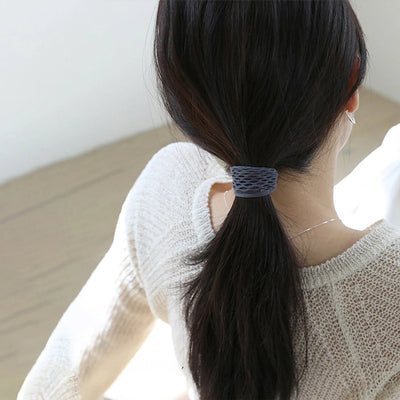 Korean style wide hair rope female Four Seasons adult ponytail leather cover headband simple temperament hair band high elastic durable rubber band