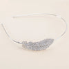 women's simple style waves flower bow knot metal inlay pearl zircon hair band