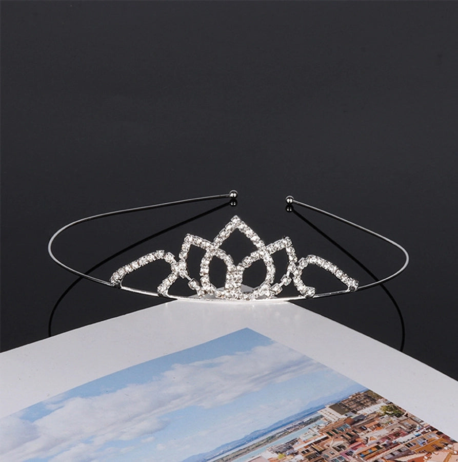 fashion claw chain welding rhinestone hairband Crown wedding bride headdress hair accessories performance birthday crown