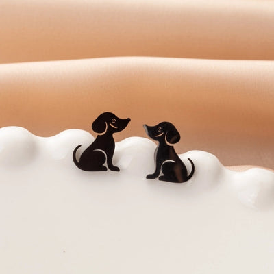 1 Pair Cute Simple Style Dog Polishing 304 Stainless Steel 18K Gold Plated Ear Studs