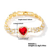 Copper K Gold Plated Inlay Water Droplets Zircon Bracelets