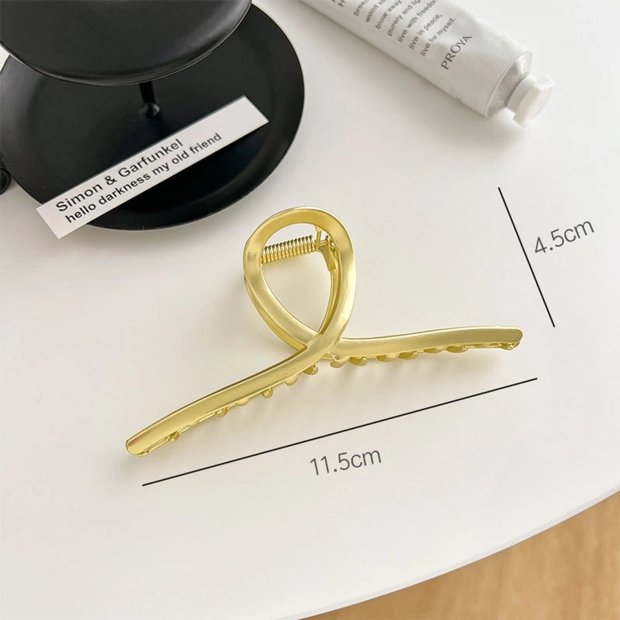 retro geometric alloy plating hair claws