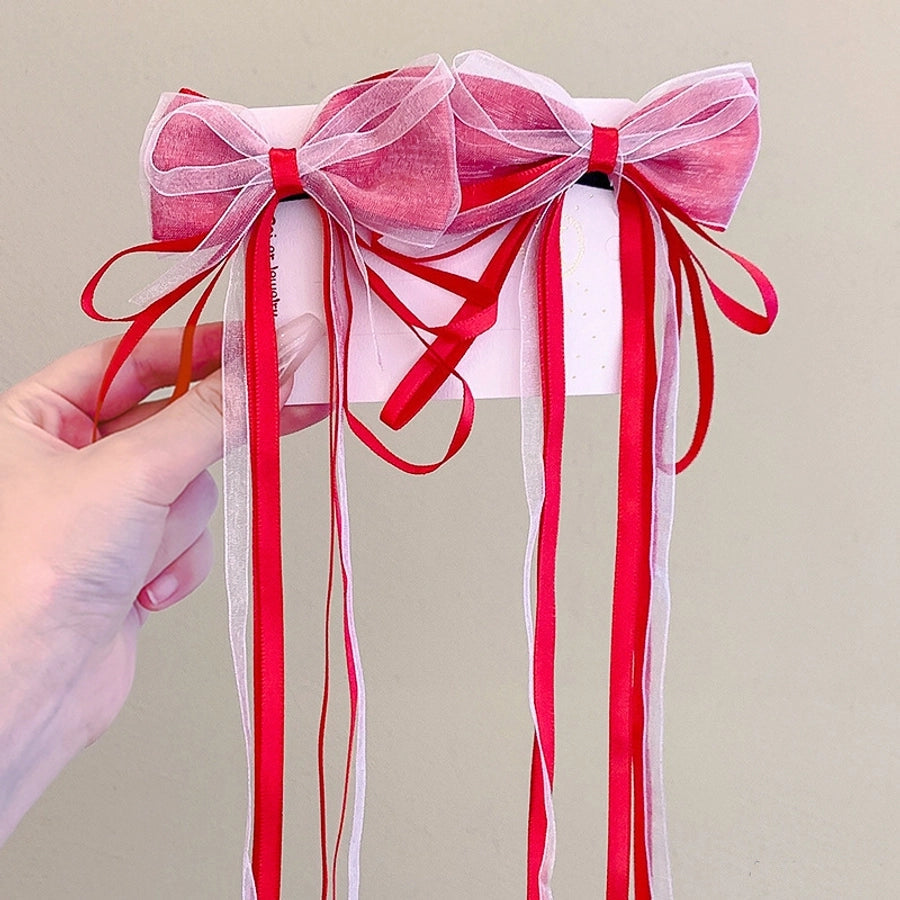 cute bow knot cloth hair clip