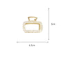 women's simple style solid color alloy plating hair claws