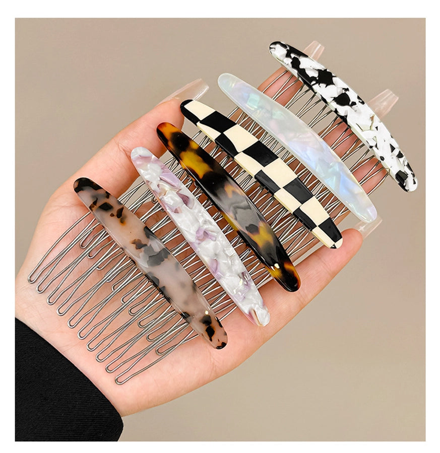 women's simple style geometric alloy insert comb