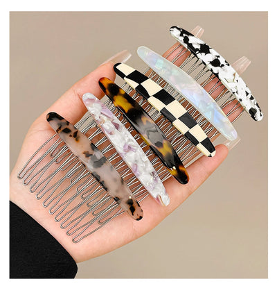 women's simple style geometric alloy insert comb